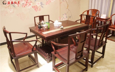 红酸枝吉利茶台